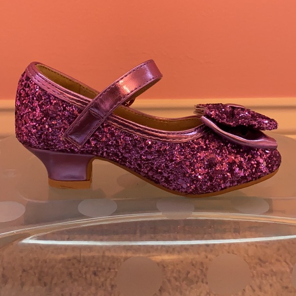Purple Glitter Toddler Heels / Dress Shoes - Picture 4 of 6